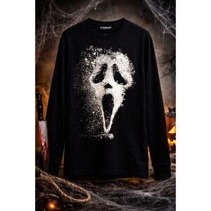 Dumbgood Ghostface Long Sleeve Tee Men’s S Scream Movie Shirt Horror Graphic